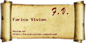 Farics Vivien névjegykártya